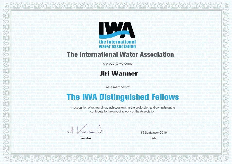 IWA Distinguished Fellow pro profesora Wannera