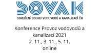 Konference Provoz vodovodů a kanalizací 2021 2. 11., 3. 11., 5. 11. online