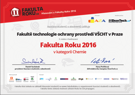 Fakulta roku 2016 chemie